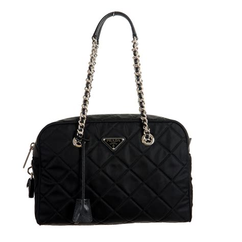 prada black and white bag|Prada leather bag women black.